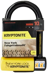 Kryptonite New York Lock Fahgettaboutit Mini 18mm U-Lock Bicycle Lock , Black