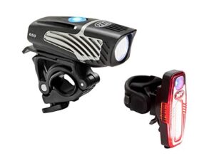NiteRider Lumina Micro 650 Front Bike Light Sabre 110 Rear Bike Light Combo Pack, Black (7711)