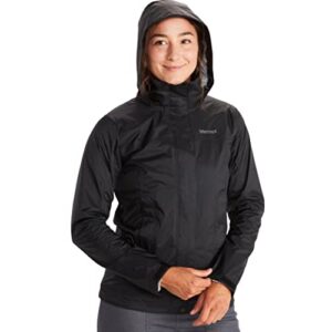 Marmot Women’s PreCip Rain Jacket | Lightweight, Waterproof, Black, Medium